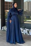 Gelincik Tesettür Abiye Lacivert