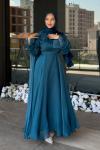Gelincik Tesettür Abiye Petrol Mavisi