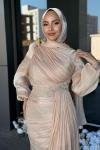 Aliye Tesettür Abiye Bej
