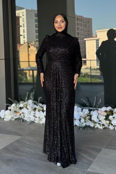 Reyhan Tesettür Abiye Siyah