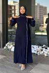 Fikriye Tesettür Abiye Lacivert