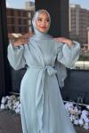 Sibel Tesettür Abiye Su Yeşili