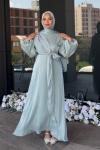Sibel Tesettür Abiye Su Yeşili