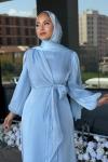 Sibel Tesettür Abiye Bebe Mavisi