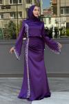 Yurdagül Tesettür Abiye Mor
