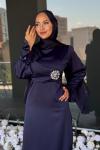 Nursel Tesettür Abiye Lacivert