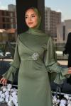 Nursel Tesettür Abiye Mint Yeşili