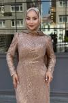 Özge Tesettür Abiye Gold