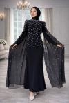 Defne Tesettür Abiye Siyah