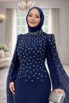 Defne Tesettür Abiye Lacivert