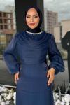 Nurten Tesettür Abiye Lacivert