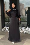 Nurten Tesettür Abiye Siyah