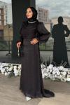 Nurten Tesettür Abiye Siyah