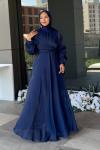 Sevinç Tesettür Abiye Lacivert