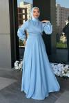 Sevinç Tesettür Abiye Bebe Mavisi