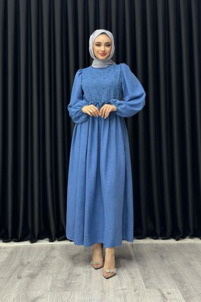 SERPİL ELBİSE Mavi