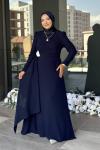 Selcan Tesettür Abiye Lacivert