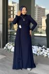 Selcan Tesettür Abiye Lacivert