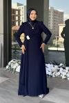 Selcan Tesettür Abiye Lacivert