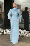 Asuman tesettür abiye Bebe Mavisi