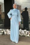 Asuman tesettür abiye Bebe Mavisi