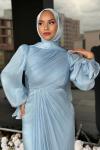 Asuman tesettür abiye Bebe Mavisi