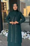 Zarife Tesettür Abiye  Zümrüt