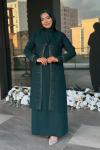 Zarife Tesettür Abiye  Zümrüt
