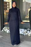 Kardelen Tesettür Abiye Lacivert