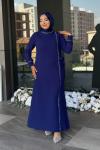 Fikriye Tesettür Abiye Saks Mavisi