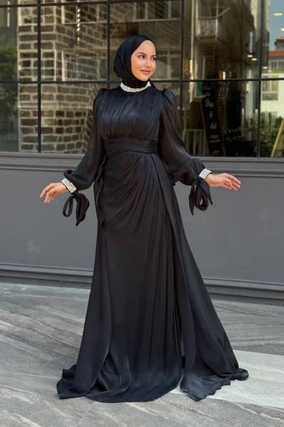 Narin Tesettür Abiye Siyah