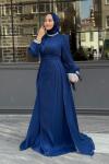 Narin Tesettür Abiye Lacivert