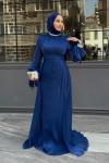 Narin Tesettür Abiye Lacivert