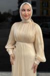 Şahsenem Tesettür Abiye Bej