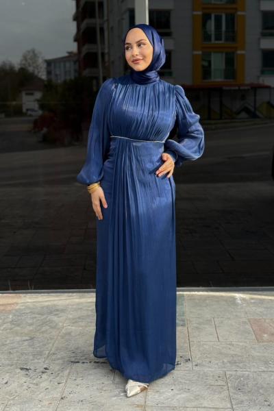 Şahsenem Tesettür Abiye Lacivert