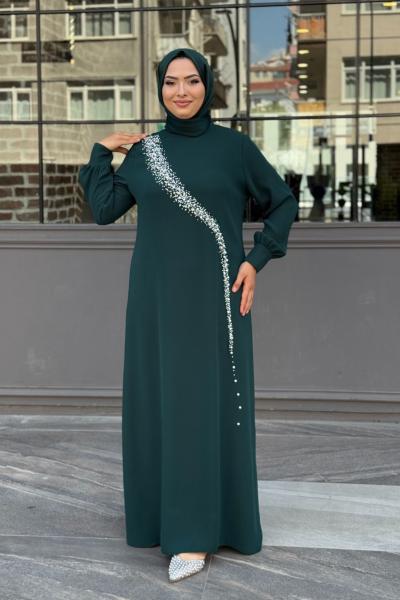 Hazan Tesettür Abiye Zümrüt