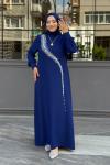 Hazan Tesettür Abiye Açık Lacivert