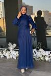 Elanur Tesettür Abiye Lacivert