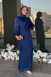 Elanur Tesettür Abiye Lacivert