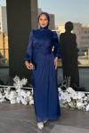 Elanur Tesettür Abiye Lacivert