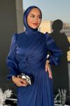 Elanur Tesettür Abiye Lacivert