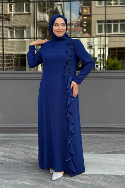 Aysun Testtür Abiye Saks Mavisi