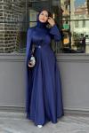 Beyza Tesettür Abiye Lacivert