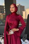 Beyza Tesettür Abiye Bordo