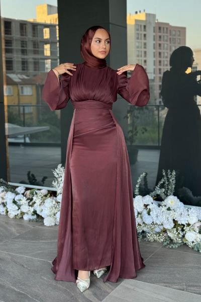 Öykü Tesettür Abiye Çikolata kahvesi