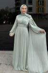 Birgül Tesettür Abiye Mint Yeşili