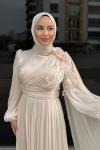 Birgül Tesettür Abiye Bej