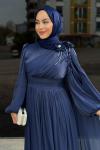 Birgül Tesettür Abiye Lacivert