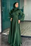 Demet Tesettür Abiye Zümrüt