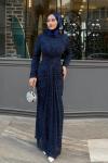 İdil Tesettür Abiye Lacivert